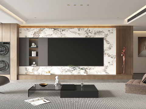 Modern living room TV background