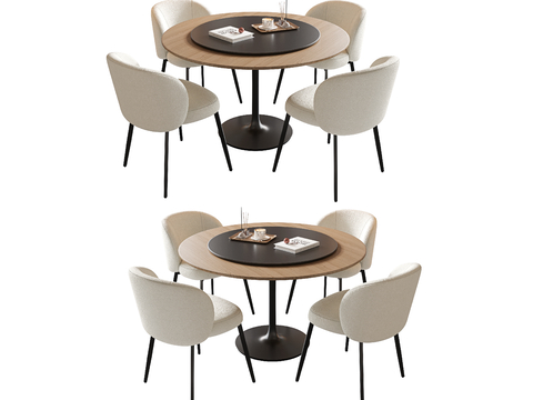 Cream Style dining table and chair round dining table