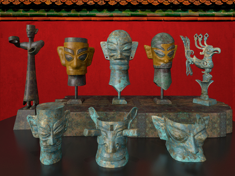 Sanxingdui Sculpture Bronze Ornaments