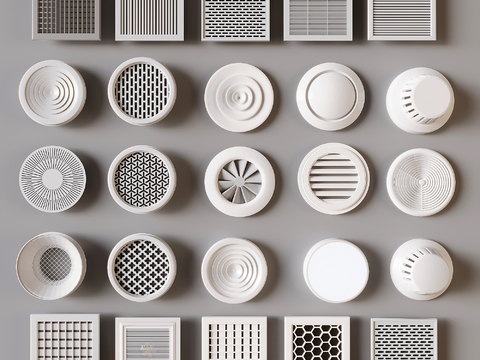 Modern vents, round vents, air conditioning outlets