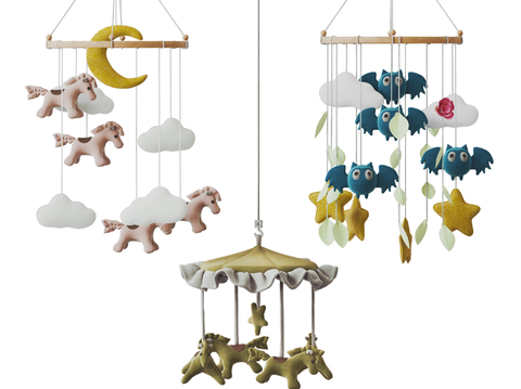 Modern children's cartoon wind chime ornaments