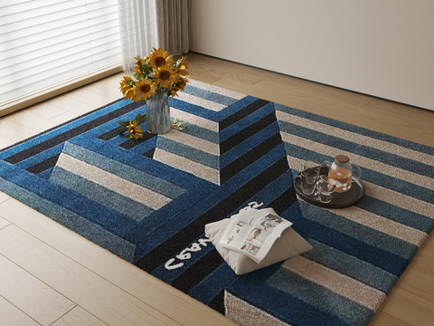 blue carpet modern striped carpet