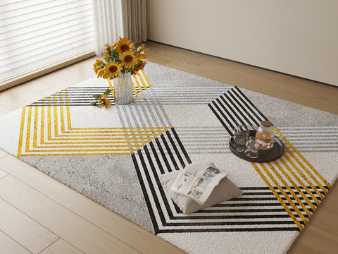 striped geometric carpet