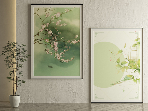 New Chinese Decorative Painting Flower Painting Oil Painting