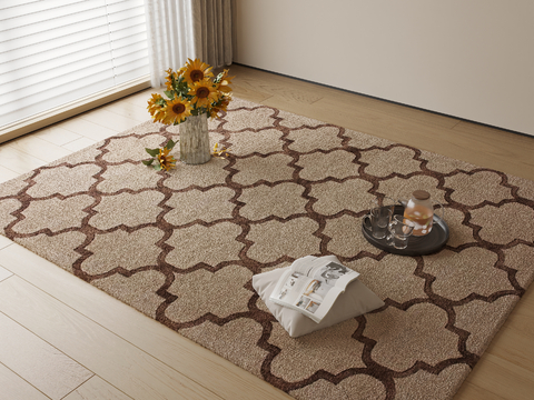 Modern geometric pattern carpet