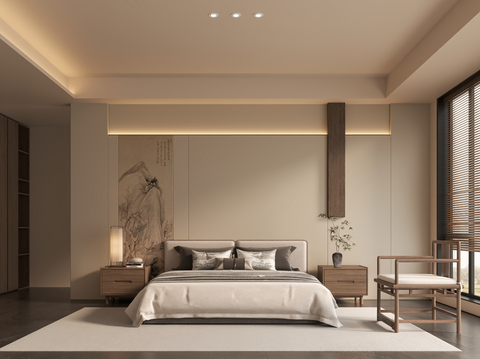 New Chinese-style master bedroom