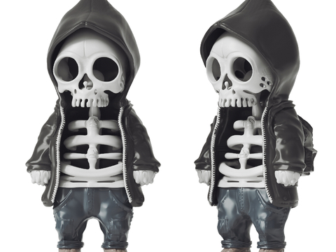 Skull Tide Sculpture Doll Cartoon Ornaments