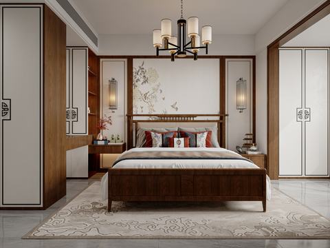 New Chinese-style master bedroom