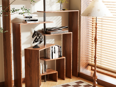 Antique Bookshelf Storage Rack