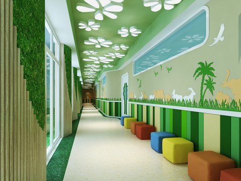 Modern Kindergarten Aisle Corridor