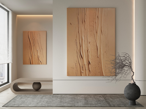 Modern Decorative Painting Wood Grain Hanging Painting