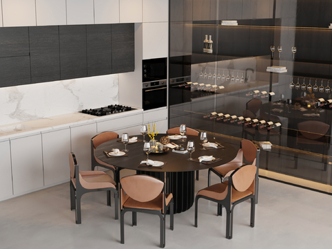 Modern Dining Table and Chair Western Kitchen