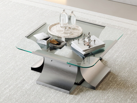 Modern glass coffee table