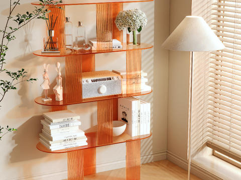 Acrylic Bookshelf Storage Rack