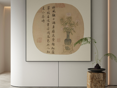 New Chinese Decorative Painting Ancient Painting Caglio Painting