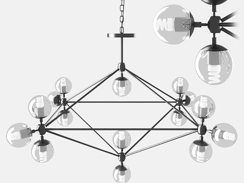 Industrial wind chandelier multi-head chandelier