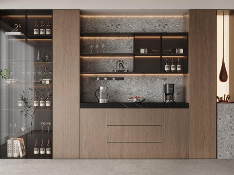 Modern Glass Wine Cabinet