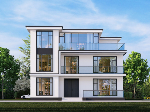 Modern Three-storey Villa Single-family Villa Exterior