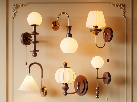 Middle style wall lamp