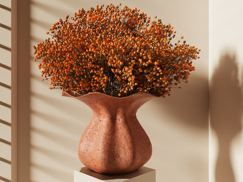 Quiet Vase Flower Art Flower-arranging Dried Flowers