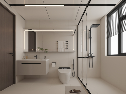 Simple toilet bathroom