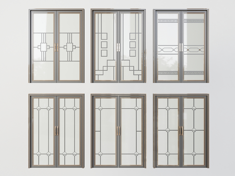 Neo-Chinese Style sliding door sliding door glass sliding door