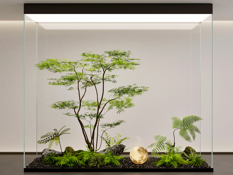 Indoor landscape green plant landscaping