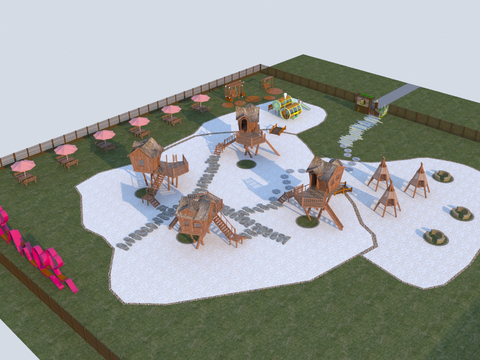 Children's Activity Park Modern Outdoor Facilities