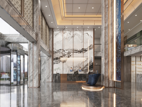 New Chinese Hotel Lobby