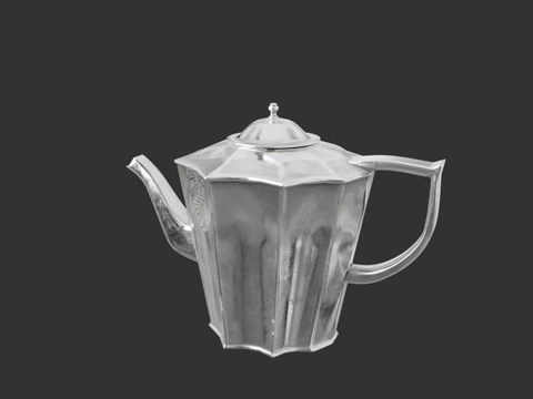 silver tea set teapot