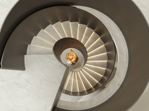 revolving stair handrail stair