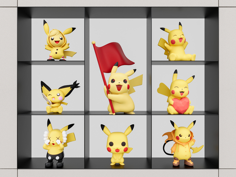 Pikachu Tide Sculpture Doll Cartoon Ornaments