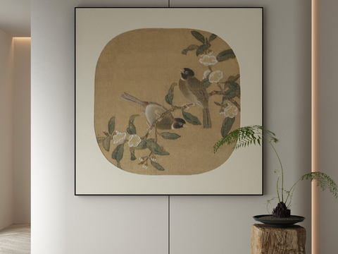 New Chinese Ink Painting Flower and Bird Painting Decorative Painting