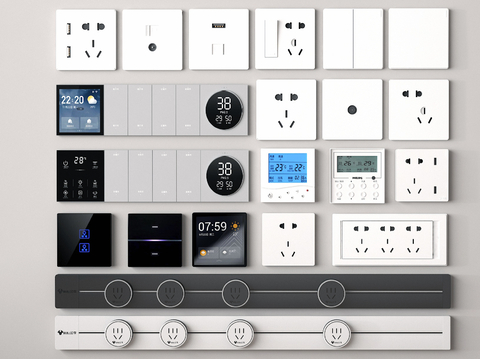 Control panel rail socket socket network cable port switch panel