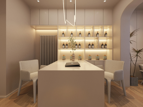 Modern Beauty Salon Consultation Area