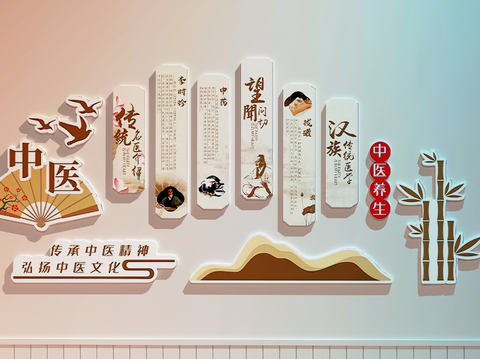 Traditional Chinese Medicine Culture Wall Hospital Culture Wall