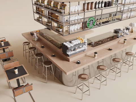 Modern Cafe Bar Counter