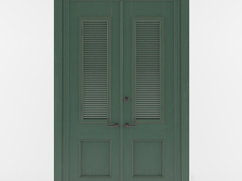 European-style double door entry door