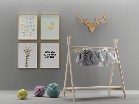 Modern clothes hanger clothing display rack