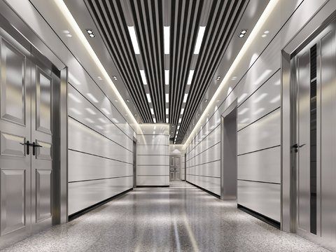 Modern Basement Away Corridor