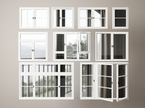 Modern windows Casement windows Floor-to-ceiling windows Plastic steel windows