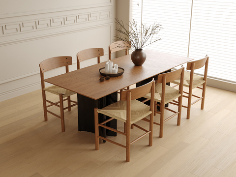 Middle Style Dining Table and Chair Bar Dining Table