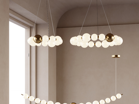 Modern glass ball chandelier