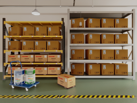 modern warehouse shelf goods