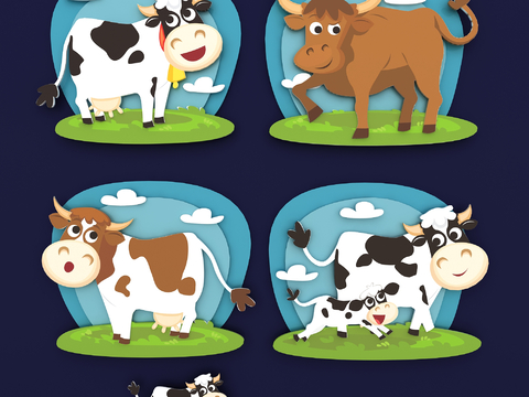 Cartoon Cow Icon