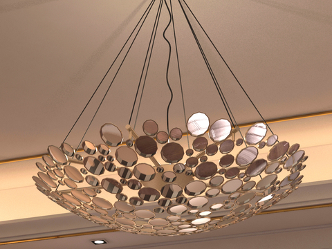 Modern sequined chandelier