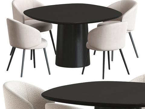 Modern Square Dining Table and Chair