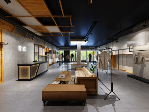 Industrial style clothing store buyer store