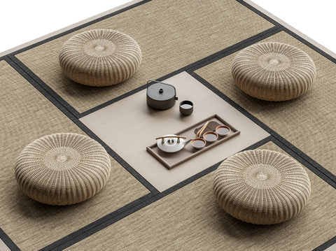 Japanese-style Tatami Tea Table Cushion Tea Set Mat