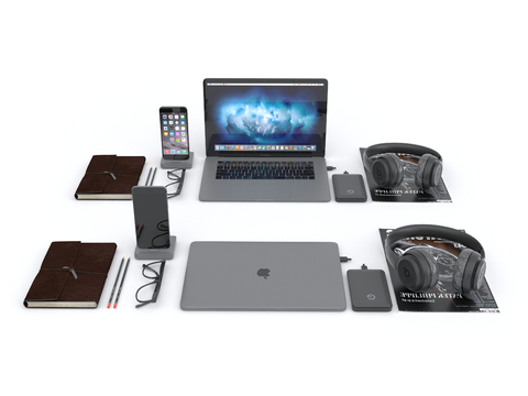 Modern Laptop Headset Mouse Pad